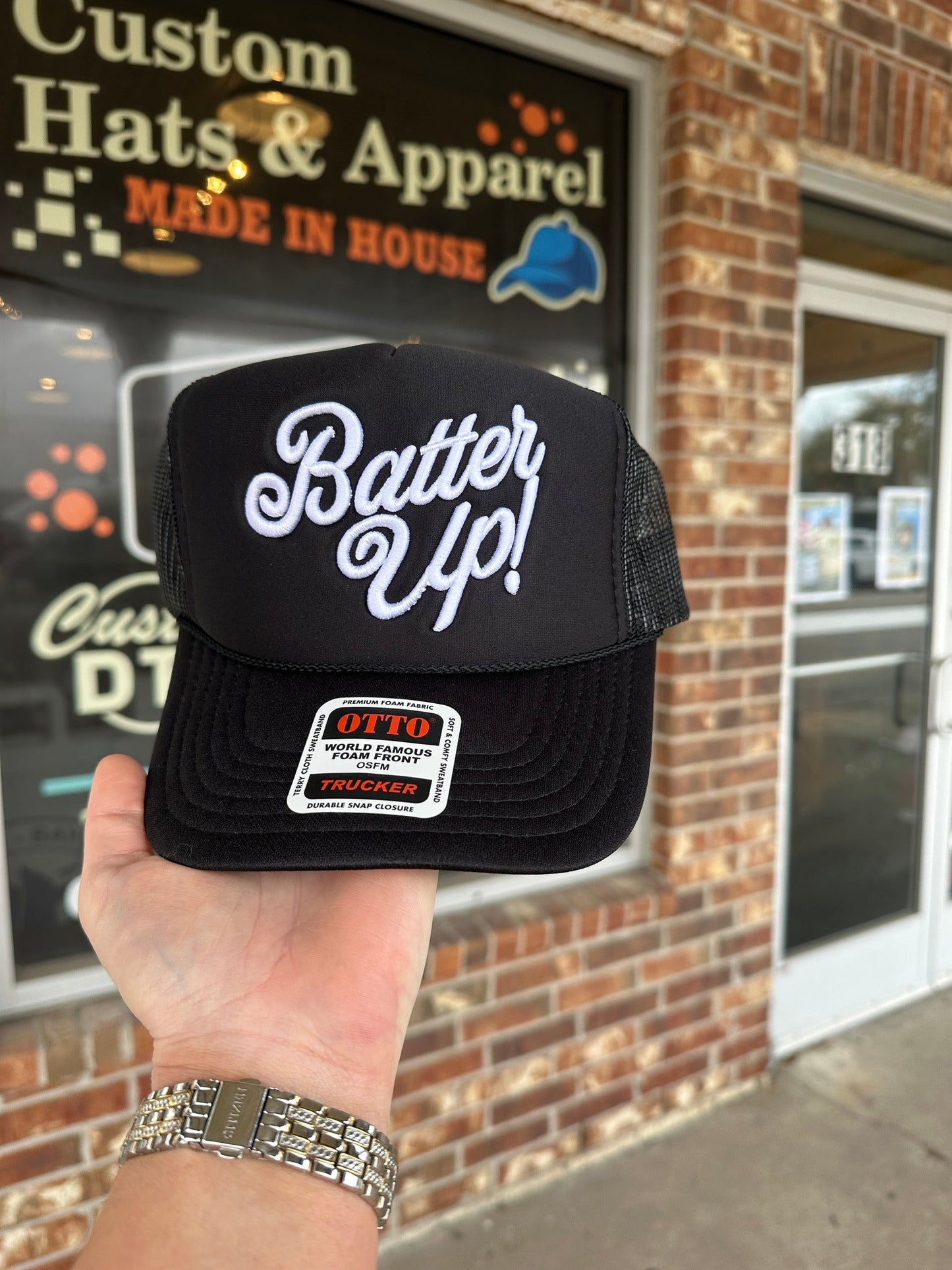 Batter Up! Embroidered Foam Trucker Hat
