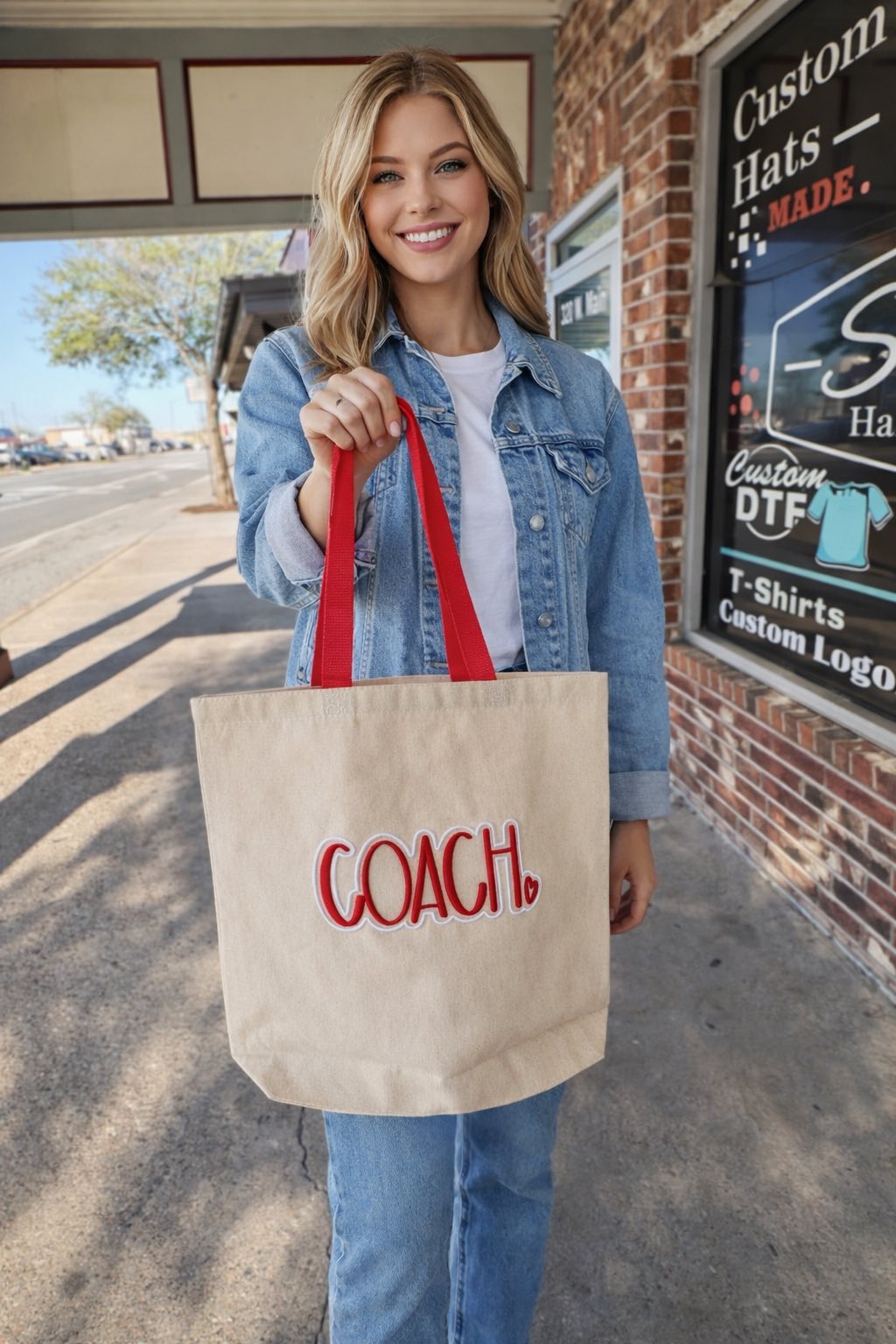 Coach Embroidered Tote Bag