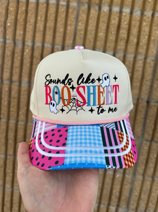 Boo-Sheet Patch Pattern Hat