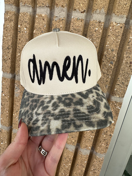 Amen Leopard Print Hat
